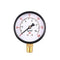 Industrial Pressure Gauge,Black Steel Case Dual Scale Pressure Gauge with Brass Internals, 0-150 psi,0-10 kg/cm2, 2-1/2" Dial Display, -3-2-3% Accuracy, 1/4" NPT,Bottom Mount.