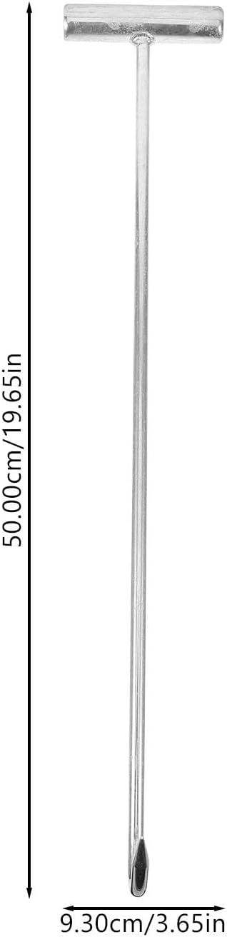 19.68 Inch Manhole Cover Lifting Hook T-Shaped Door Lifter Tool Heavy Duty Steel Hook for Rolling Shutter Doors