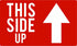 Hybsk This Side Up Warning Stickers - 3x5 Inch for Shipping and Packing, 100 Per Roll