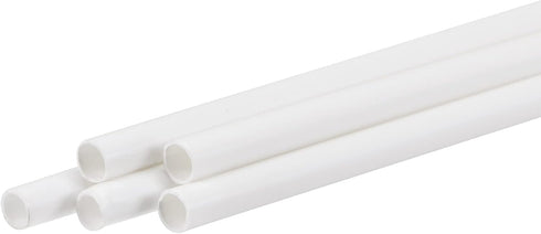 MECCANIXITY Plastic Model Tube, ABS Round Tube 3/16" OD 10" White for Architectural Model Making DIY, 5 Pack