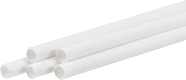 MECCANIXITY Plastic Model Tube, ABS Round Tube 3/16" OD 10" White for Architectural Model Making DIY, 5 Pack