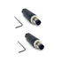 2Pcs M8 3 Pin Male Circular Connector, Field Assembly Wireable Sensor Adapter, IP67 Waterproof