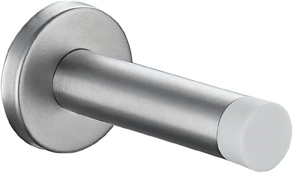 JQK Door Stopper, 304 Stainless Steel Sound Dampening Door Stop Bumper, 1 Pack, Brushed, DSB5-WN