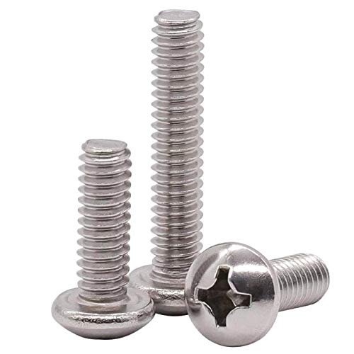 1/4-20 x 1-1/4" Pan Head Machine Screw, 304 Stainless Steel, 25 Pcs