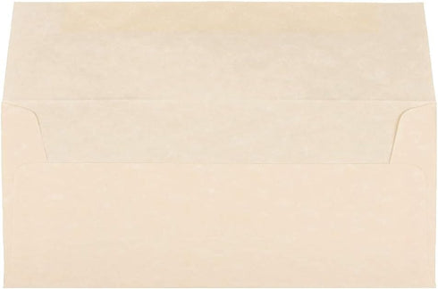 JAM PAPER #10 Business Parchment Envelopes - Natural Recycled - 4 1/8 x 9 1/2 - 50/Pack