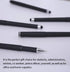 MiSiBao 0.7mm Black Ink Gel Rollerball Pens, 2 in 1 Medium Point with Stylus, Smooth Writing (Black-18pack)
