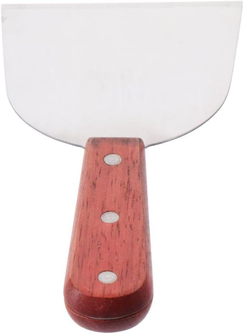Laboratory Mixing Tool 2PCS, Stainless Steel Lab Spatula with Hardwood Handle, 4" Blade for Rolled Ice Cream