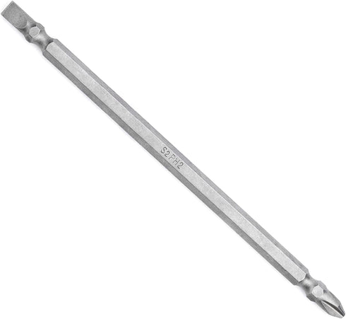 Auniwaig PH2/SL6 Double Ended Screwdriver Bits, 1/4 Inch Hex Shank, 5.91-Inch Length S2 Alloy Steel Drill Bits