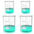 ONiLAB Scientific Glass Beaker 8.5 oz and 17 oz, 2 Sizes 250ml and 500ml, 2pcs for Each Size, 3.3 Borosilicate Griffin