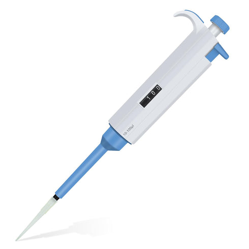 Adjustable Variable Volume Micropipette, 10-100µL Single Channel Pipette, High Precision Lab Micro Pipettes