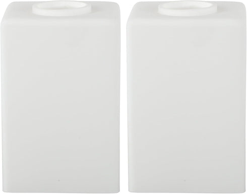 STOBAZA Square Lampshade Set of 2 White Frosted Glass Lamp Shade Fits