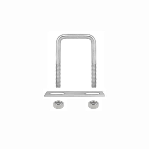 4 Sets 304 Stainless Steel Square U-Bolts, 0.98"(25mm) Inner Width, 2.95"(75mm) Length with Nuts, Accessories
