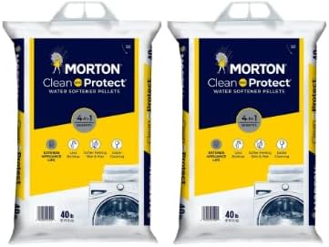 Generic 40lb Bags, Morton Clean and Protect Water Softener Salt Pellets (Pack of