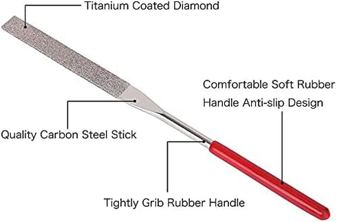 10Pcs Mini Diamond Needle File Set, 4mm x 160mm for Carving Metal, Ceramic, Tile, Glass, Wood, Jewelers Hobby