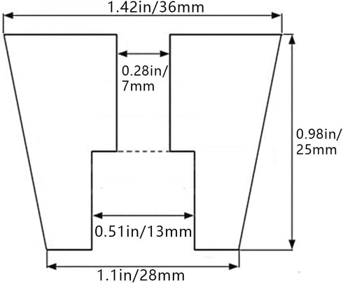 MroMax 4Pcs Round Rubber Feet Pads, 1.42" W x 0.98" H Non-Slip Bumper Feet for Furniture, Black