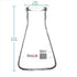 StonyLab 2-Pack Glass 50ml Heavy Wall Erlenmeyer Flasks - Narrow Mouth with Heavy Duty Rim