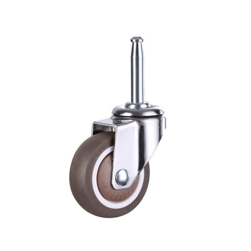 nerilee 2 Inch Set 4(2 2 5/16" 1-1/2" (8 38mm) Rubber Caster Wheel of with Brakes & Without) with x x Stem Sockets
