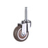 nerilee 2 Inch Set 4(2 2 5/16" 1-1/2" (8 38mm) Rubber Caster Wheel of with Brakes & Without) with x x Stem Sockets