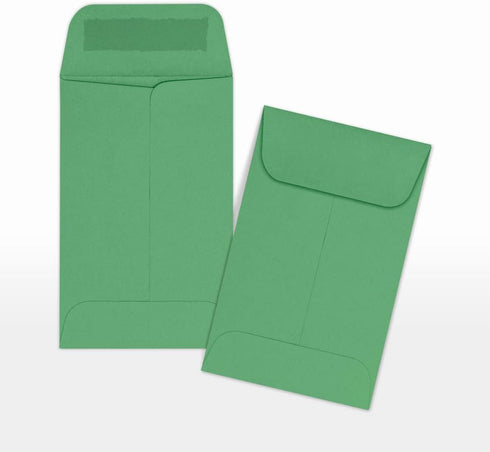 LUXPaper Coin Envelopes, 2 1/4" x 3 1/2", Holiday Green, 80lb Text, 50 Qty