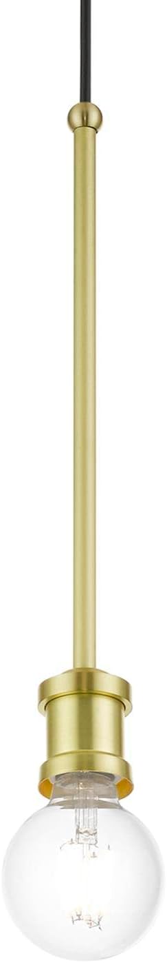 1 (47161-12) Livex Lighting Lansdale Light Pendant in Satin Brass