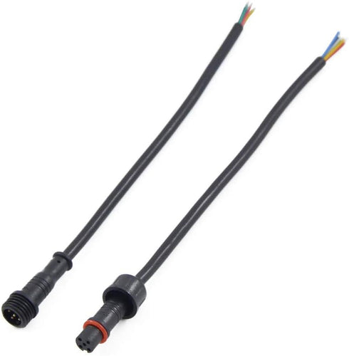 5Pairs 5pin Black Electrical Connector LED Connector for LED Lights 20cm Extension Cable 40cm/Pair 0.2mm 15mm Nut by WESIRI