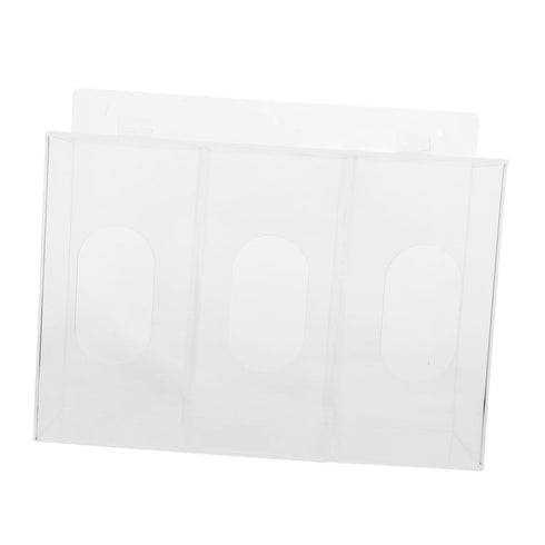 GARVALON Wall Mounted Acrylic Glove Holder and Mask Storage Box Compartment Dispenser