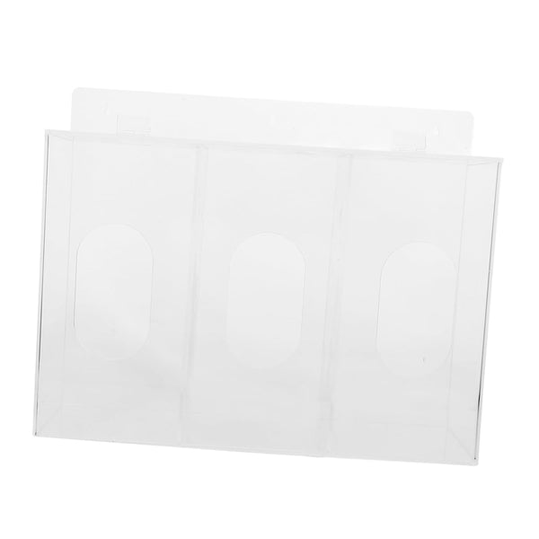 GARVALON Wall Mounted Acrylic Glove Holder and Mask Storage Box Compartment Dispenser