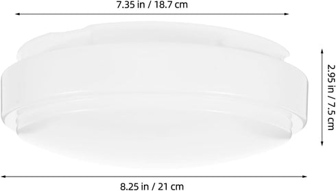 NUOBESTY Round Ceiling Lampshade Plastic Dome Light Cover for Kitchen and Balcony Flush Mount Light Fixture Easy