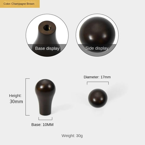 SANCHAKOU 2/6Pcs Dresser Drawer Knobs Brass Wine Cabinet Bedside Cabinet Door Handle Gold Wardrobe Door Handle Round
