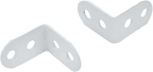 20pcs Heavy Duty Iron L Bracket Joint Right Angle Bracket for Floating Shelf Wood Table Top, White (29x29x18mm)