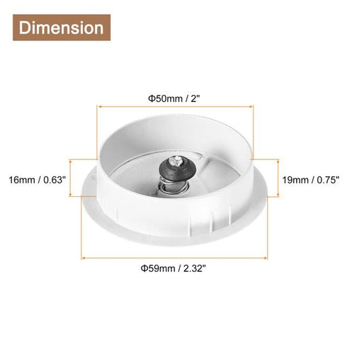 4 Pack Office Desk Grommet 2'' Round Cable Hole Caps Cover Organizer Stopper Cord Hider Buckle for Computer Desk Executive Standing Table Desktop PC Gaming Desks (White)