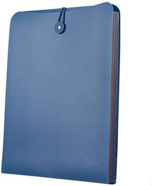 Vertical Expanding Accordion Folder with 7 Pockets, Document Wallet Organizer Bag, A4 Letter Size, Blue