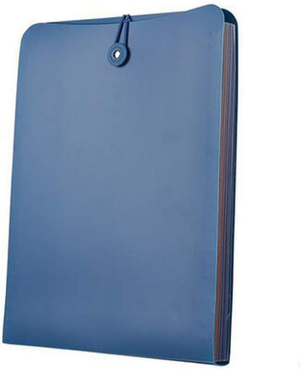 Vertical Expanding Accordion Folder with 7 Pockets, Document Wallet Organizer Bag, A4 Letter Size, Blue