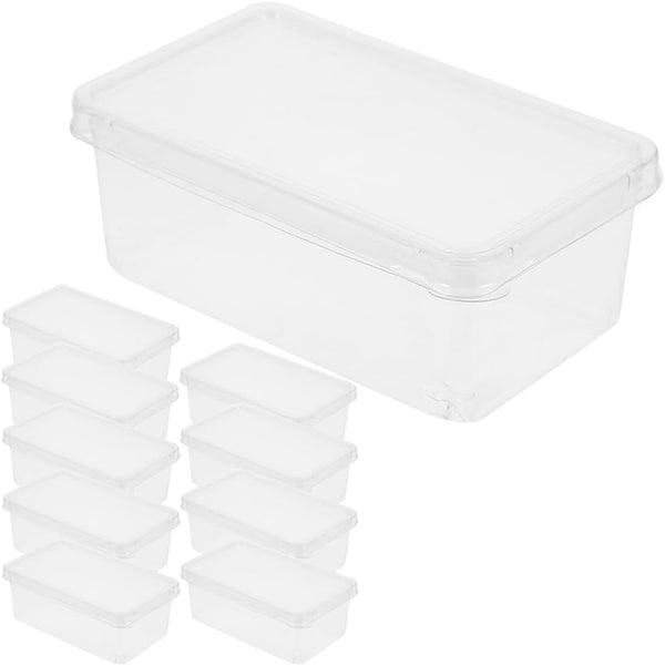 10pcs Cake Box Clear Tiramisu Box, Food Containers Bakery Carrier Packing Small Cake Holder with Lid