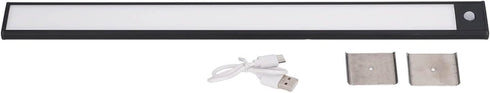 Sanpyl Motion Sensor Light Bar, 70 LED, 120 Induction, Black, Modern, Under-Cabinet