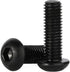 M8-1.25 x 20mm Button Head Hex Socket Cap Screws, 10.9 Grade Alloy Steel, Black Oxide Finish, 25 PCS
