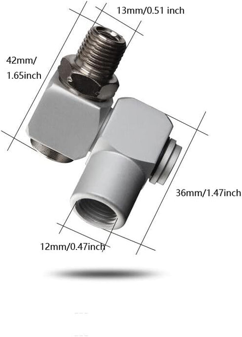 4Pcs Air Tool Swivel Fitting, 1/4 Inch NPT Industrial Swivel 360 Degree Air Hose Connector, Portable Air Tool Adapter