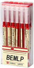 BEMLP Gel Pen 0.35mm Red Ink Pen, 12 Pcs/Set, School Office Writing Stationery Supply