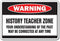 History Teacher Zone School Book Gift, Funny Gag Books, Middle High School Retire Sign, 20" Tall