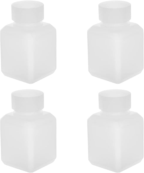 Othmro 10pcs 40ml/1.4oz Plastic Lab Chemical Reagent Bottles, 16mmx60mm(IDxH) Square Wide Mouth Liquid/Solid Sample