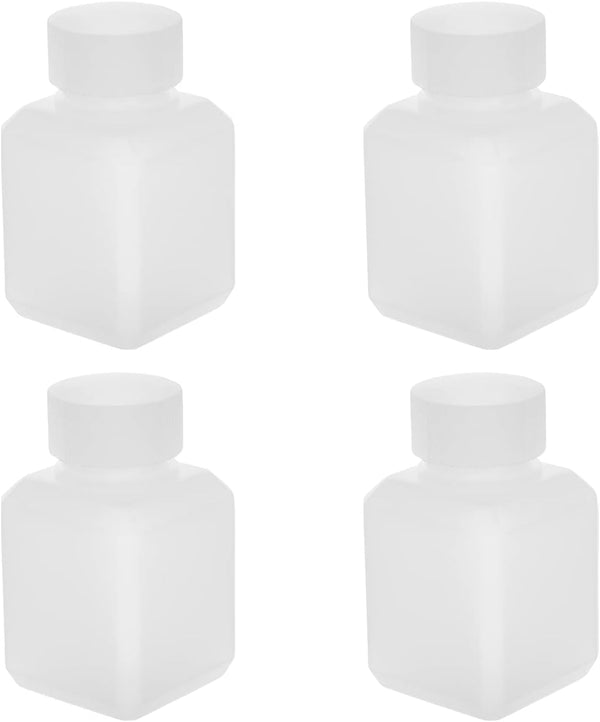 Othmro 10pcs 40ml/1.4oz Plastic Lab Chemical Reagent Bottles, 16mmx60mm(IDxH) Square Wide Mouth Liquid/Solid Sample