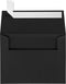 LUXPaper A2 Invitation Envelopes | 4 3/8" x 5 3/4" | 80lb. Text | Peel & Press | Black Linen | 50 Qty
