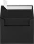 LUXPaper A2 Invitation Envelopes | 4 3/8" x 5 3/4" | 80lb. Text | Peel & Press | Black Linen | 50 Qty