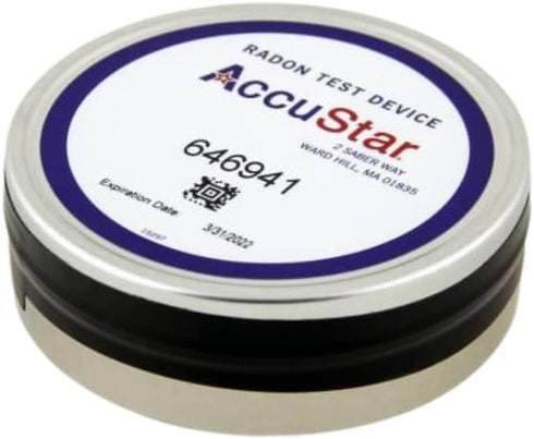 AccuStar Radon Gas Test Kit, Charcoal Short Term 48-96 Hour Test