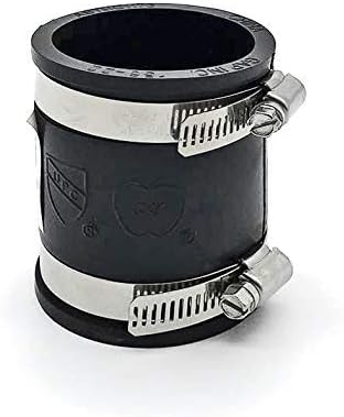 Rubber Flex Coupling, Parallel 2” Tubular x 2" Tubular