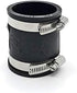 Rubber Flex Coupling, Parallel 2” Tubular x 2" Tubular