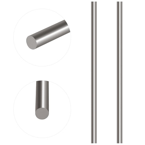 Glarks 2Pcs Stainless Steel Straight Solid Metal Round Rod, 6.35mm x 356mm for DIY RC Model Car, Helicopter