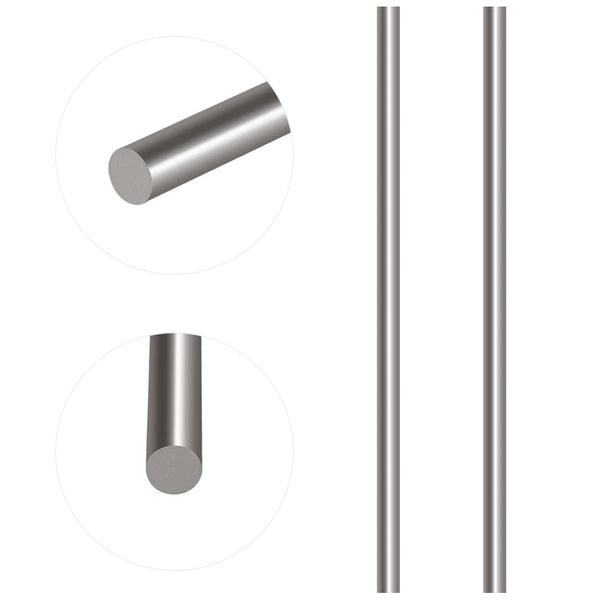 Glarks 2Pcs Stainless Steel Straight Solid Metal Round Rod, 6.35mm x 356mm for DIY RC Model Car, Helicopter