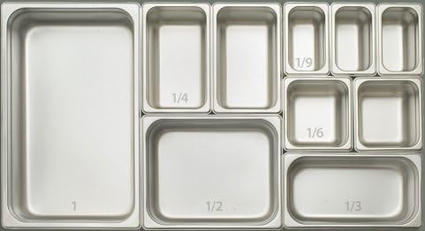 Tiger Chef 6-inch Stainless Steel Anti-Jam Steam Table Pans, 2-Pack, 1/6 Sixth Size