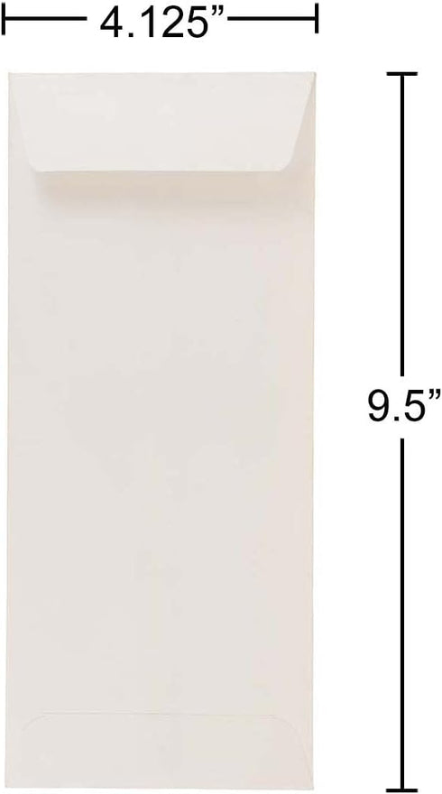 JAM PAPER #10 Policy Business Commercial Envelopes - 4 1/8 x 9 1/2 - White - 50 Pack